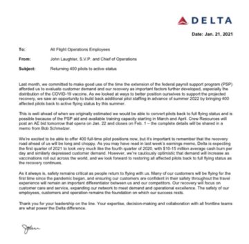 carta delta contratar pilotos