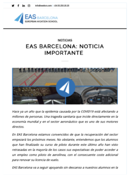 EAS-Barecelona renovación licencia piloto