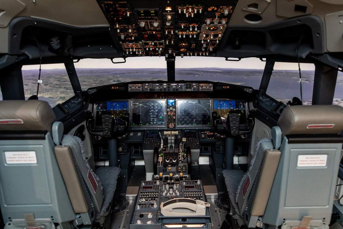 Así es el simulador de entrenamiento para el avión Boeing 737 MAX
