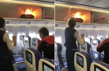 fuego a bordo de avion bateria de litio peligro