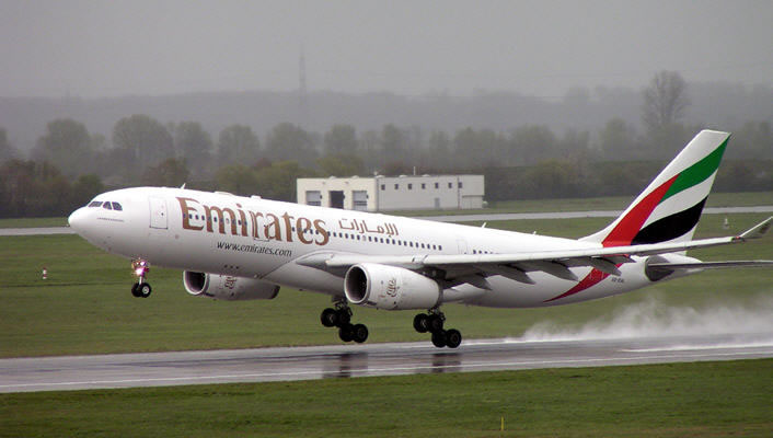 Airbus A330 de la cía Emirates 